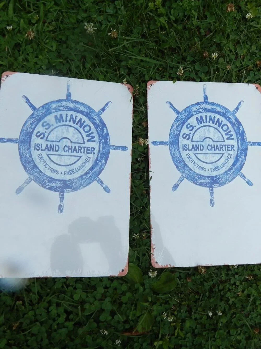 S.S. Minnow Island Charters Gilligan's Island Party Metal Signs (2)